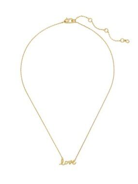 Kate Spade Say Yes Love Pendant Necklace Gold